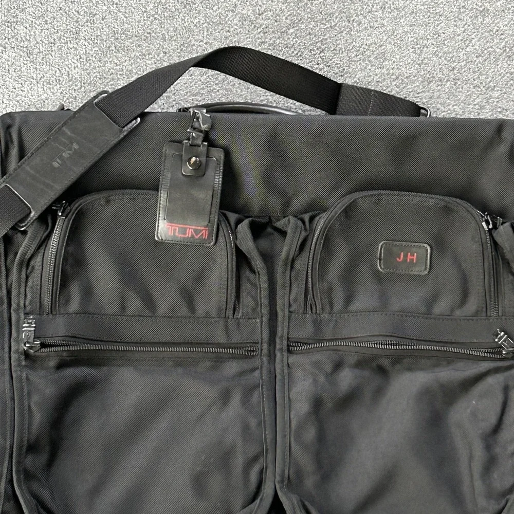Tumi Garment Bag Black Ballistic Nylon Travel Suit Carrier Soft Case Luggage